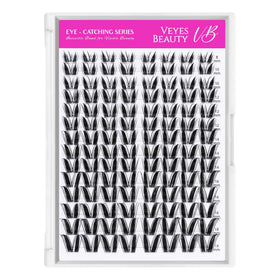 VEYESBEAUTY Bunny Eyelash Clusters Kit with lash bond and sealer