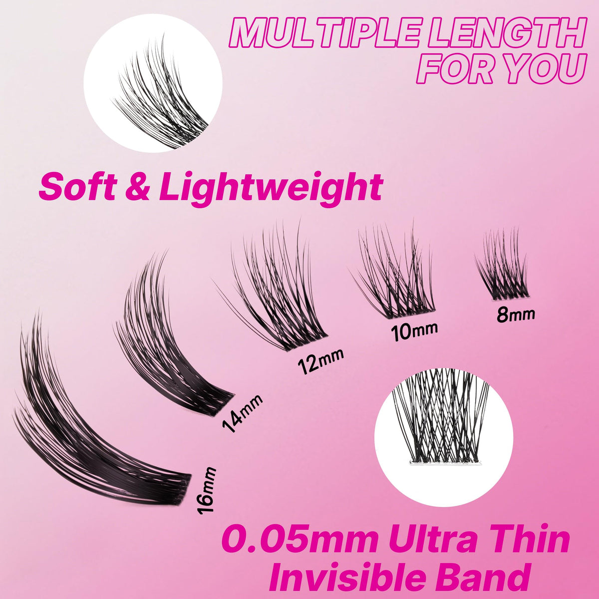 VEYESBEAUTY Dreamy Lash Clusters Kit lifestyle scene with applied lashes