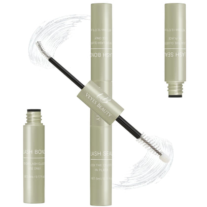 VEYESBEAUTY Lash Bond and Seal front view with spiral brush