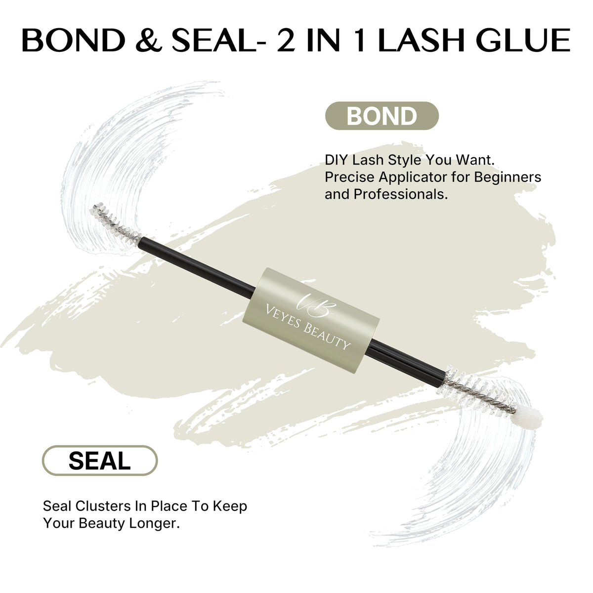 VEYESBEAUTY Lash Bond and Seal side view showing packaging