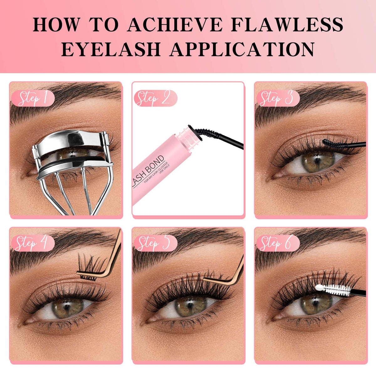 VEYESBEAUTY Lash Bond and Seal used on lashes