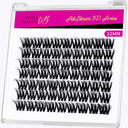 VEYESBEAUTY Lash Clusters 12mm front view in packaging