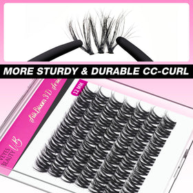 VEYESBEAUTY Lash Clusters 12mm side view showing band