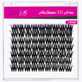 VEYESBEAUTY Lash Clusters 14mm after application on natural lashes