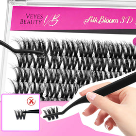 VEYESBEAUTY Lash Clusters 14mm with lash applicator tool