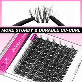 VEYESBEAUTY Lash Clusters 16mm showing lash applicator tool