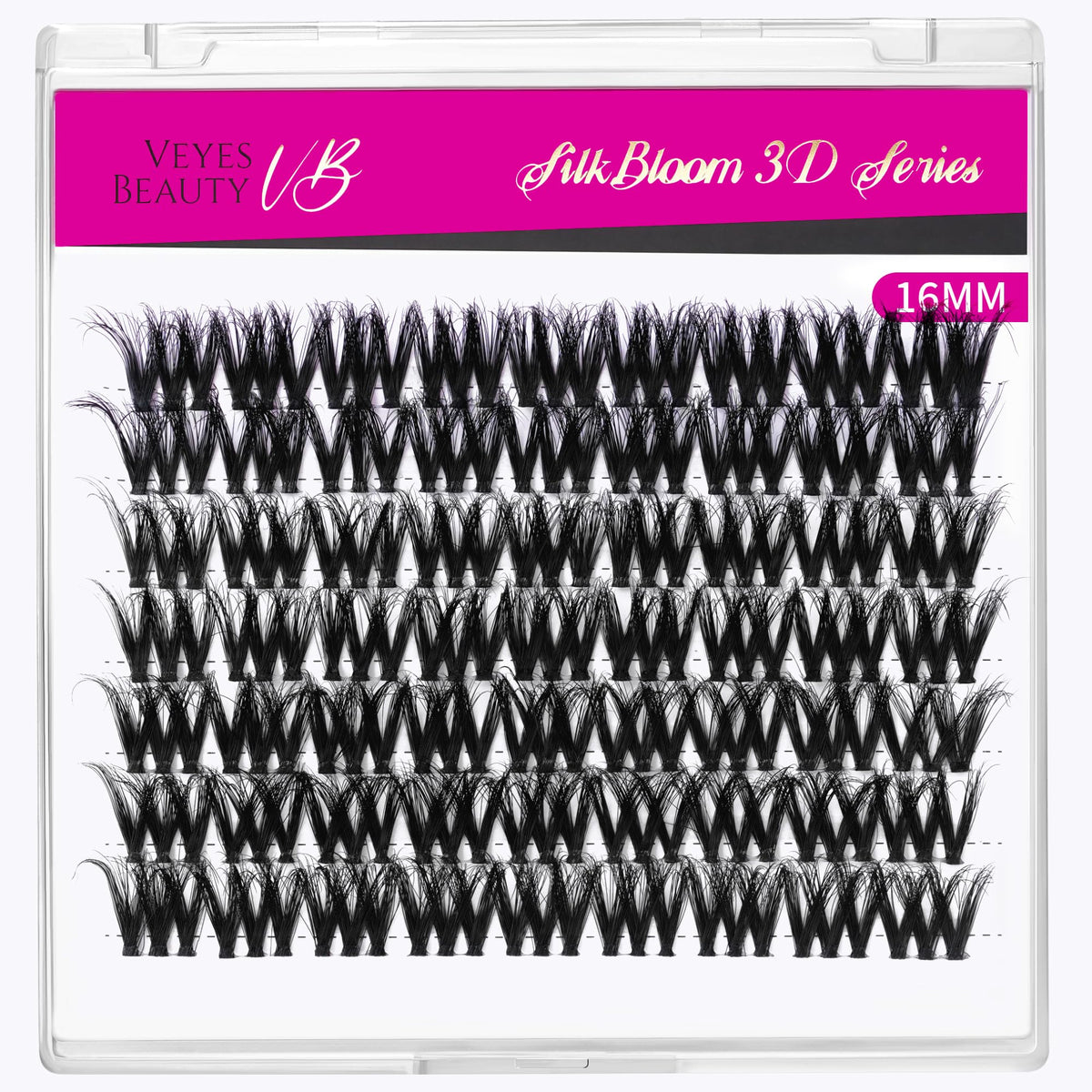 VEYESBEAUTY Lash Clusters 16mm with lash bond and sealer