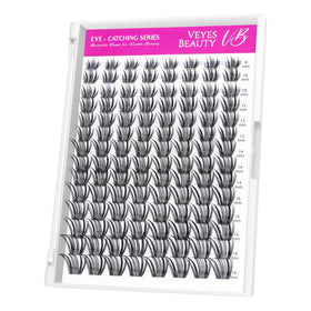 VEYESBEAUTY Lash Clusters 8-18mm front view with packaging