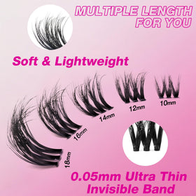 VEYESBEAUTY Lash Clusters displayed in packaging