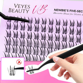 VEYESBEAUTY Lash Clusters displayed with lash applicator