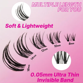VEYESBEAUTY Lash Clusters displayed with lash applicator tool