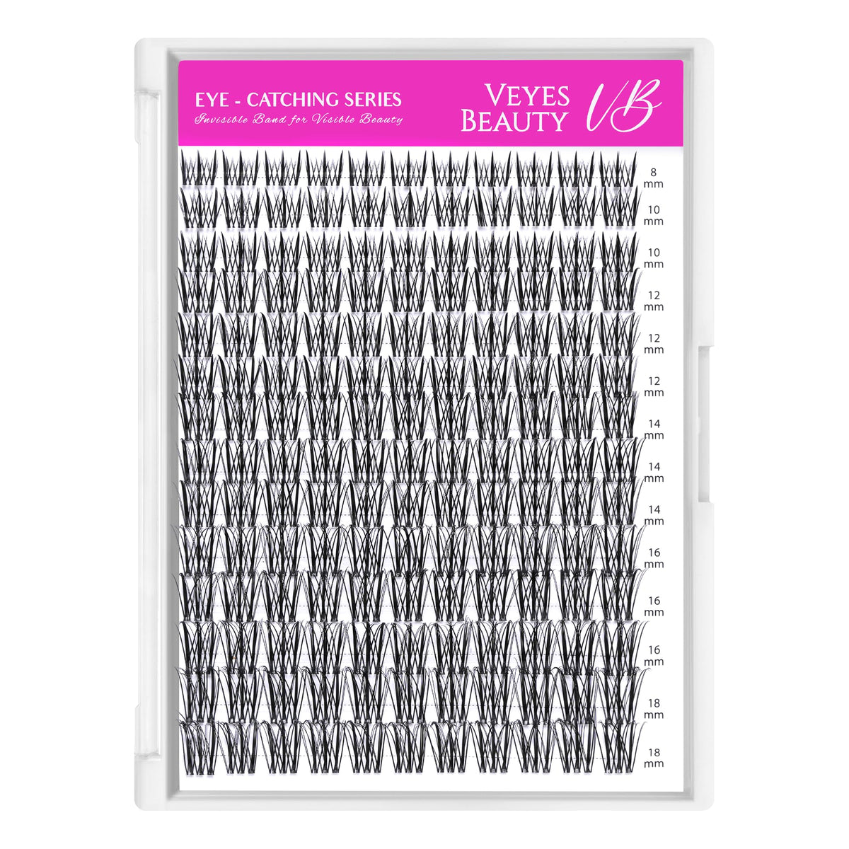 VEYESBEAUTY Lash Clusters displayed with lash sealer