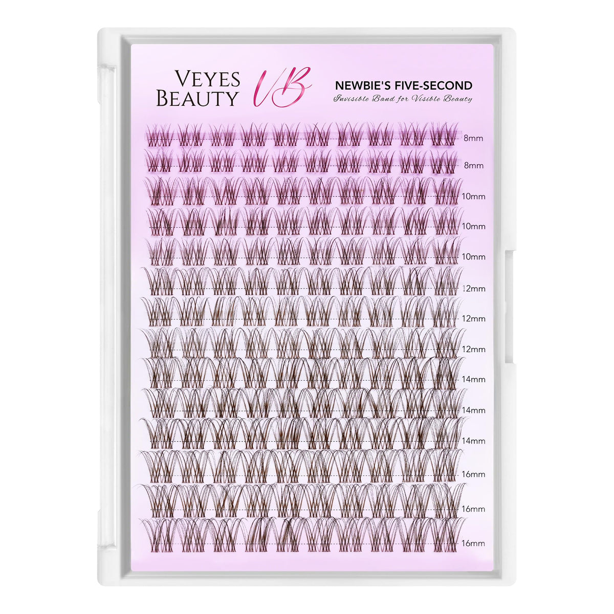 VEYESBEAUTY lash clusters displayed with makeup tools