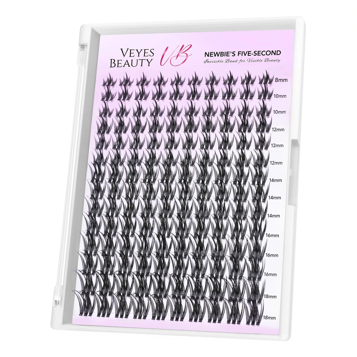 VEYESBEAUTY lash clusters eyelash extensions front view