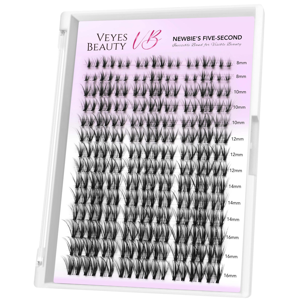 VEYESBEAUTY Lash Clusters front view showing packaging
