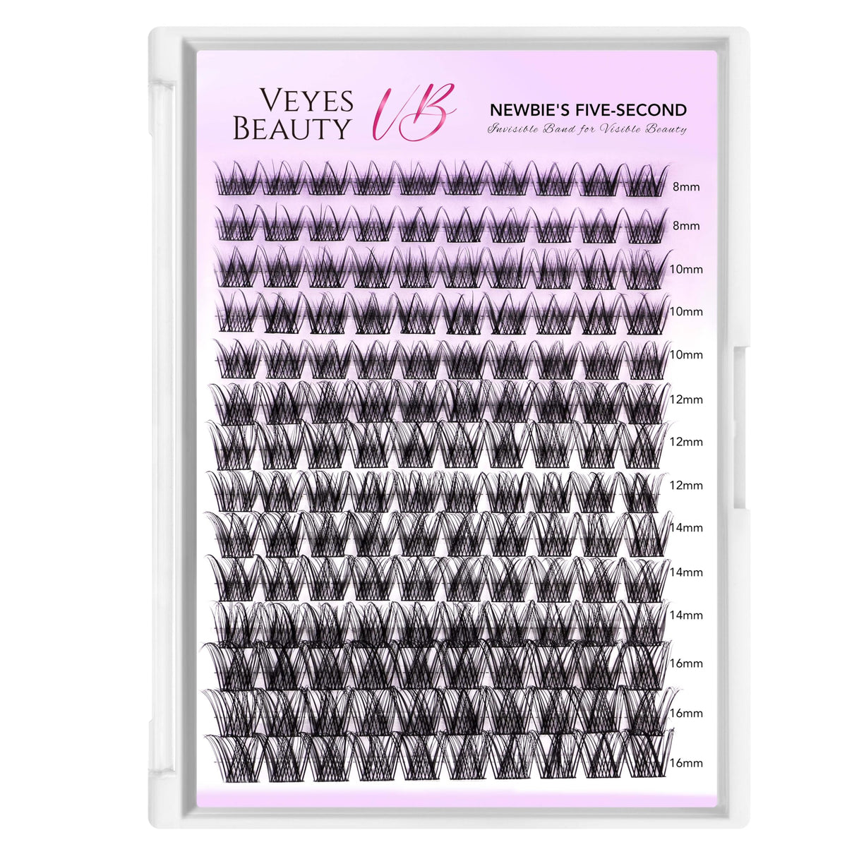 VEYESBEAUTY lash clusters kit components laid out