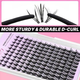VEYESBEAUTY lash clusters on model's eyes