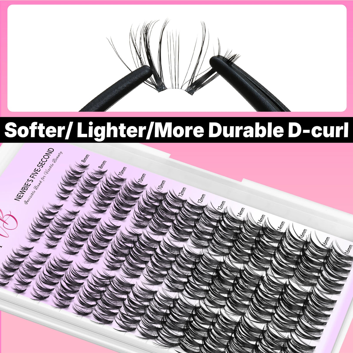 VEYESBEAUTY Lash Clusters showing texture and softness