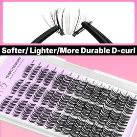 VEYESBEAUTY Lash Clusters showing texture and softness