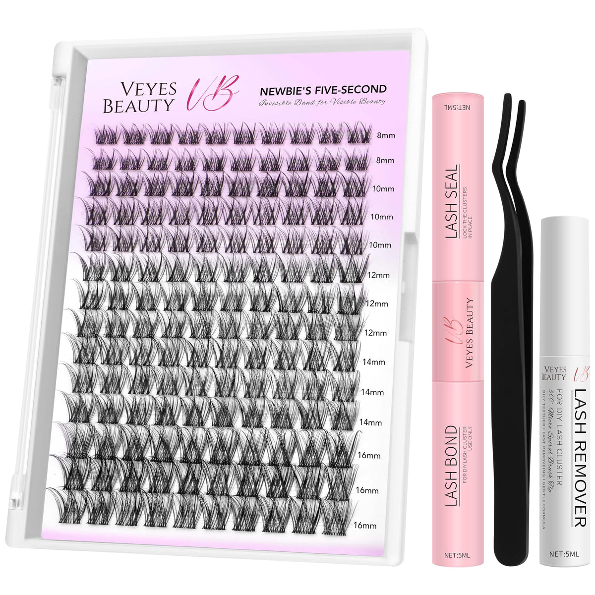 VEYESBEAUTY LuxeBold Lash Clusters Kit front view
