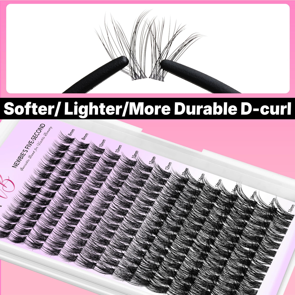 VEYESBEAUTY LuxeBold Lash Clusters Kit side view