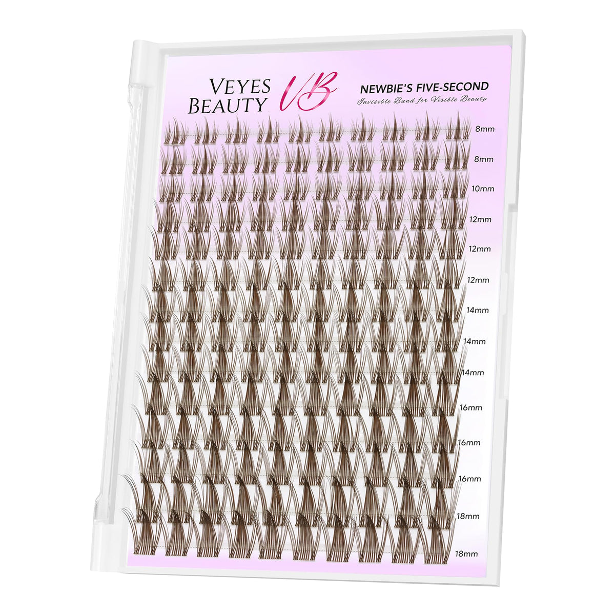 VEYESBEAUTY Manga Brown Lash Clusters front view