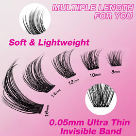 VEYESBEAUTY Siren Lash Clusters displayed with eyelash curler