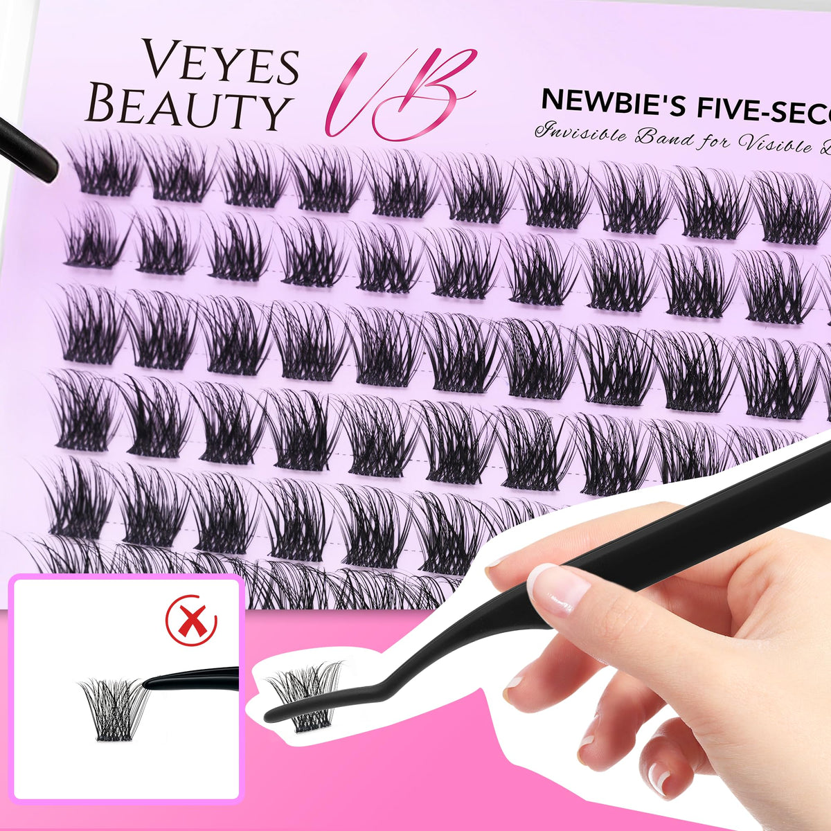 VEYESBEAUTY Siren Lash Clusters packaging