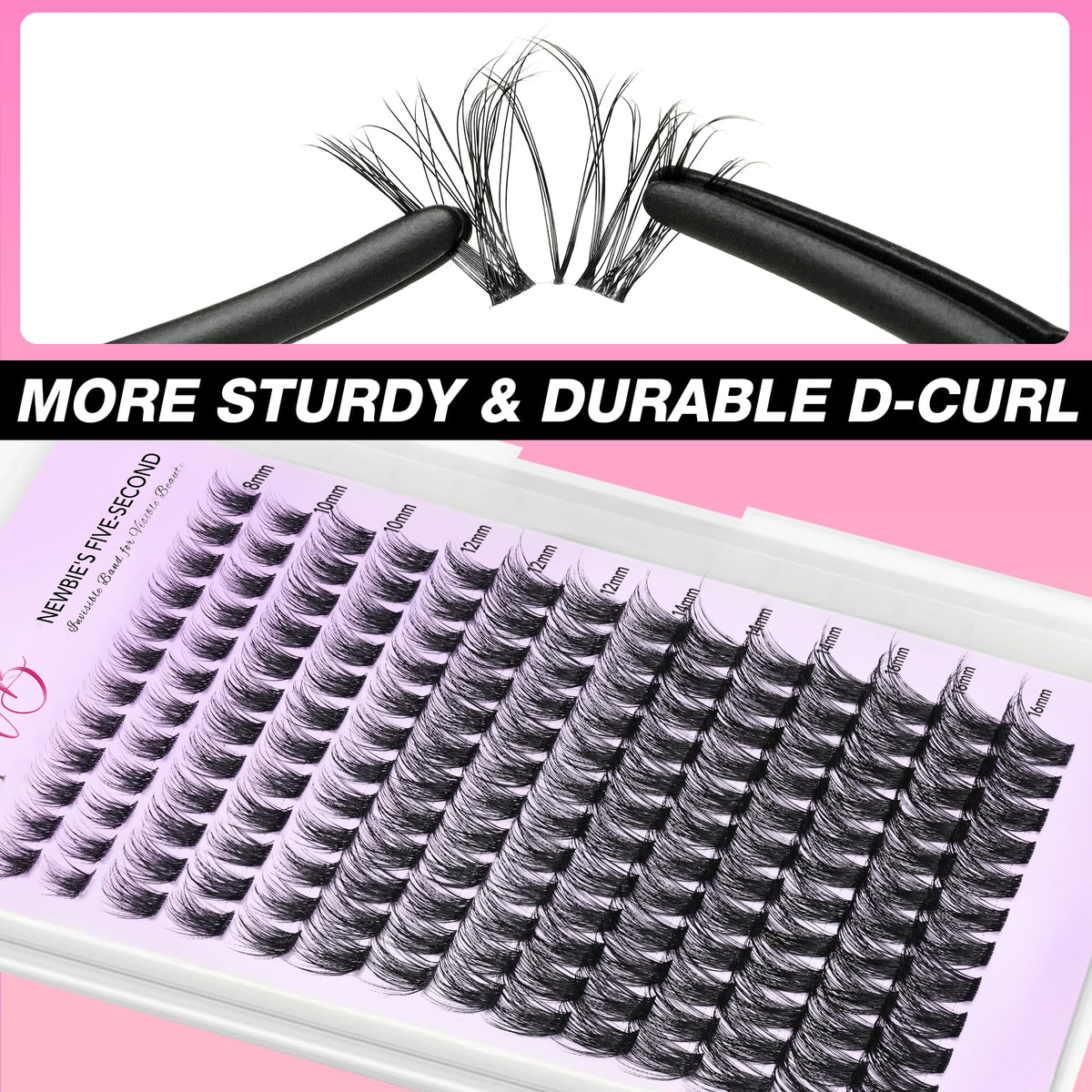 VEYESBEAUTY Siren Lash Clusters showing fluffy texture