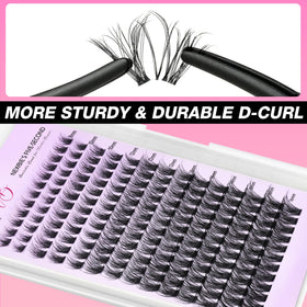 VEYESBEAUTY Siren Lash Clusters showing fluffy texture