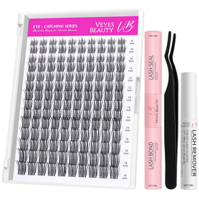 VEYESBEAUTY Sweetie Lash Clusters Kit front view with lash tray