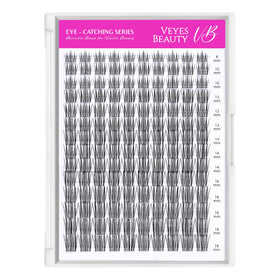 VEYESBEAUTY Sweetie lash clusters kit open with clusters visible