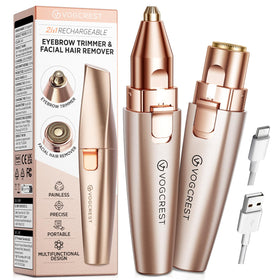 VG VOGCREST Eyebrow & Facial Trimmer front view in rose gold