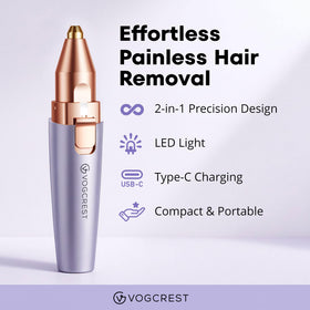 VG VOGCREST Eyebrow & Facial Trimmer side view with LED light