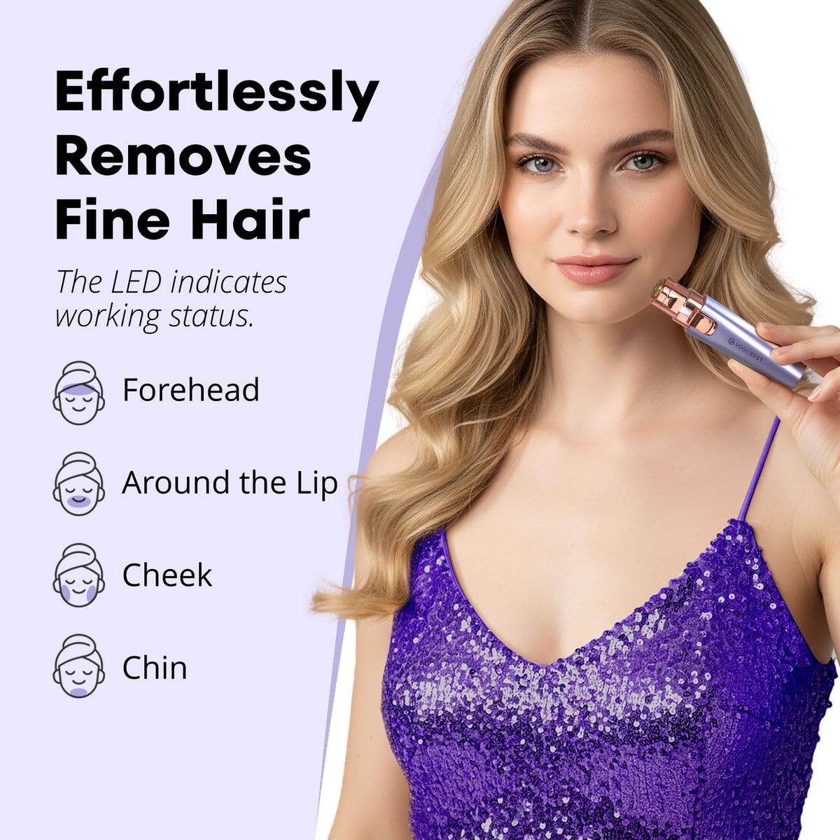 VG VOGCREST Eyebrow & Facial Trimmer with USB charging cable