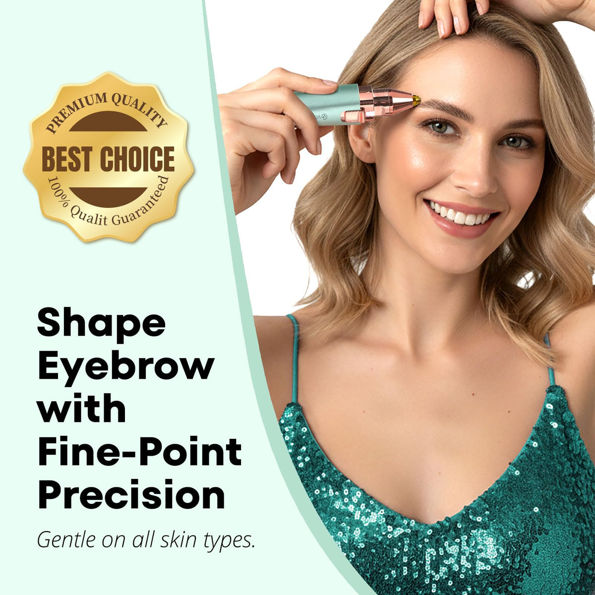 VG VOGCREST Eyebrow Trimmer compact design with USB charging
