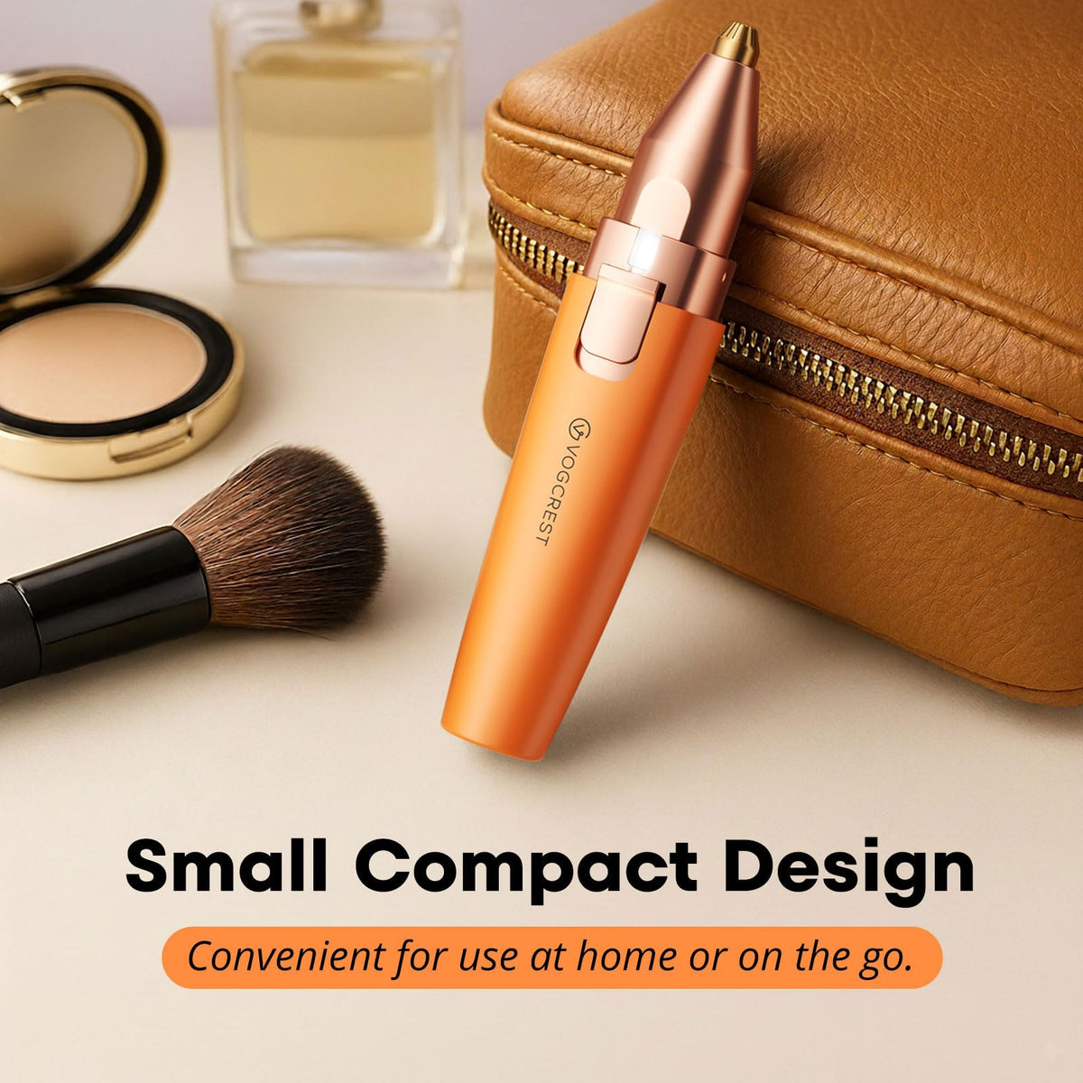VG VOGCREST Eyebrow Trimmer in travel pouch