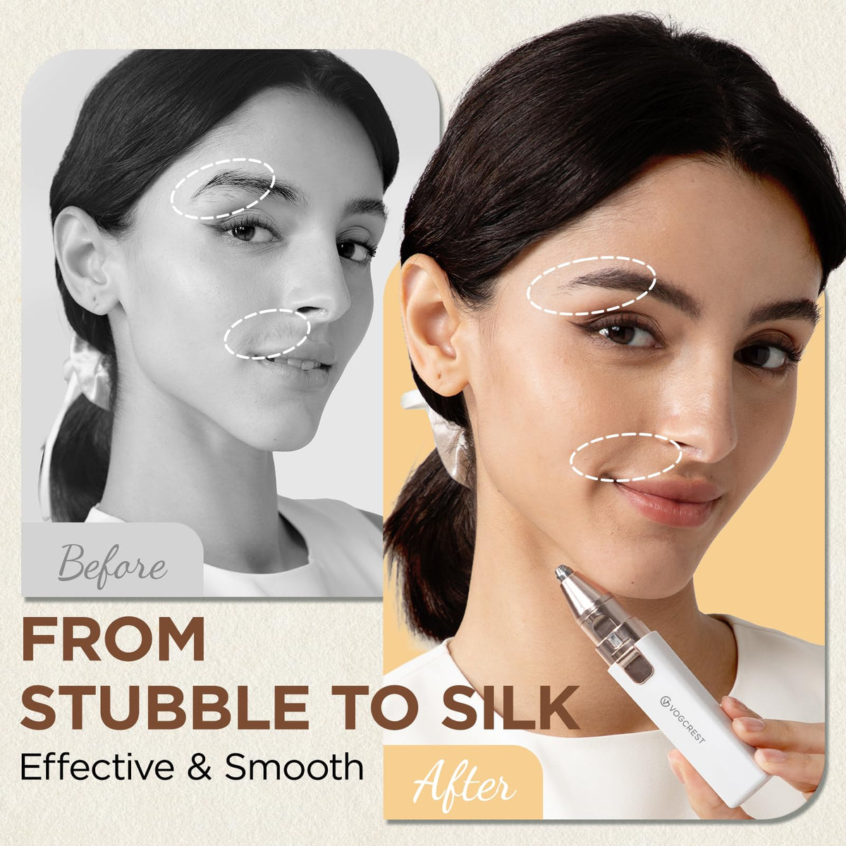 VG VOGCREST Facial Hair Remover with Type-C charging cable
