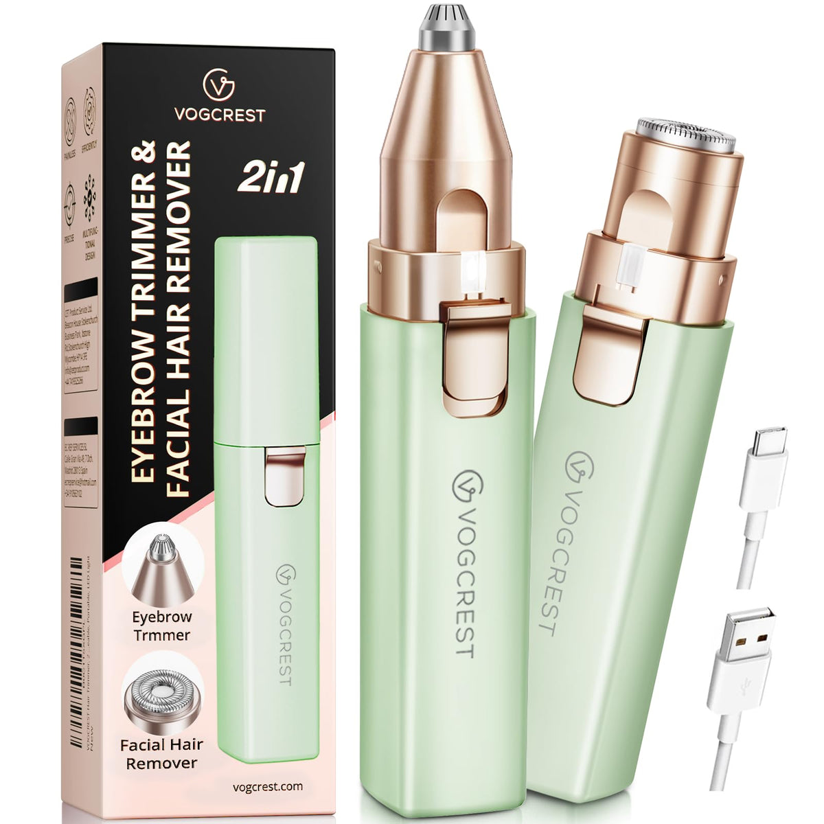 VG VOGCREST Hair Trimmer front view with LED light