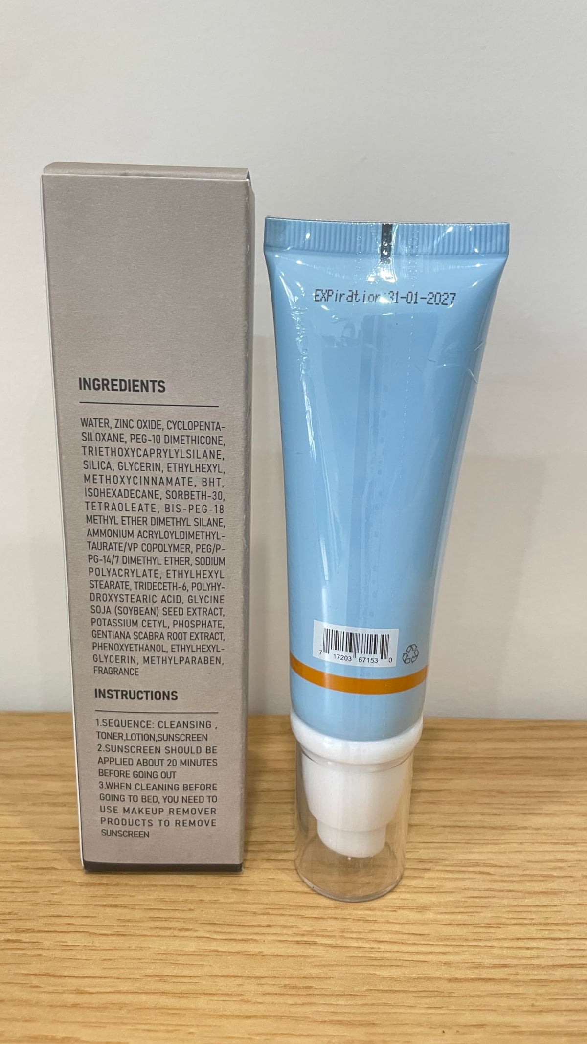 VGO Clear Face Sunscreen SPF 50 on a beach setting