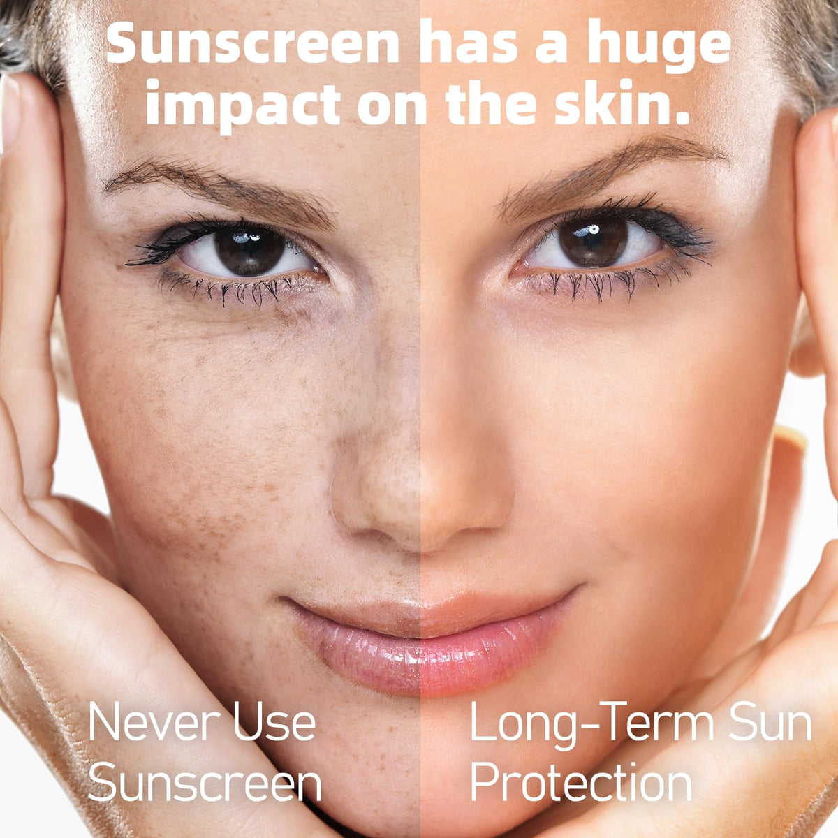 VGO Clear Face Sunscreen SPF 50 with outdoor background