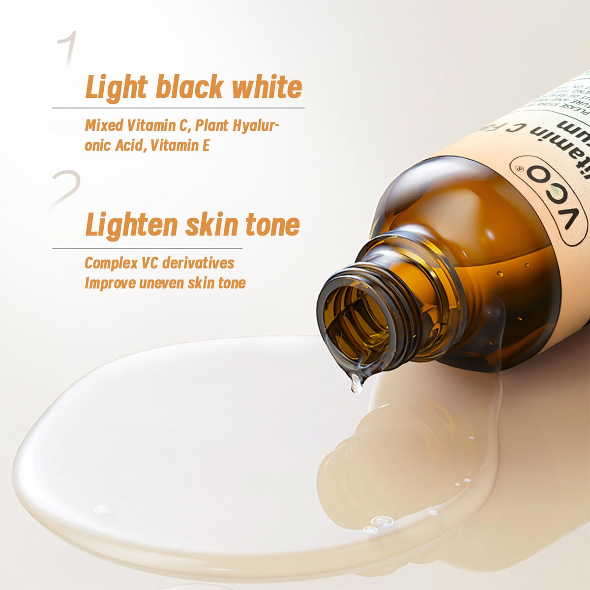 VGO Vitamin C Serum application on face