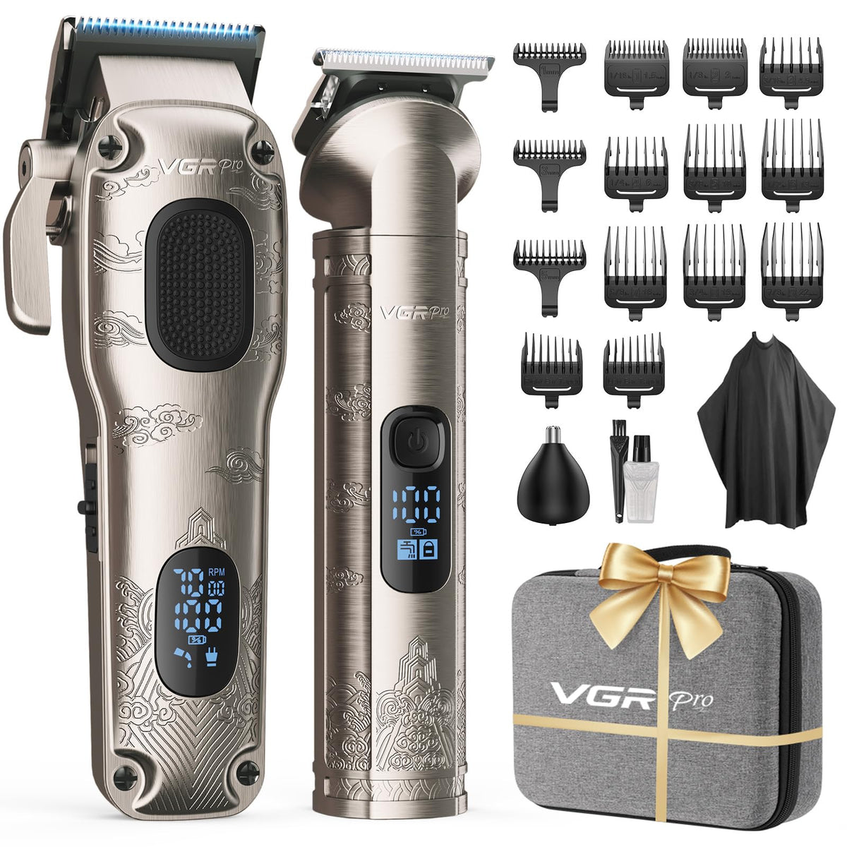VGRPRO Hair Clippers cordless set with accessories