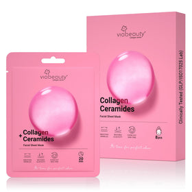VIABEAUTY 8 Pack Collagen Face Mask front view