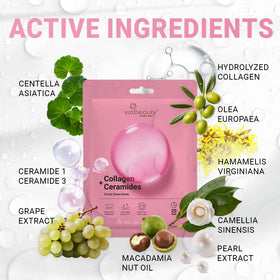 VIABEAUTY Collagen Face Mask displayed on a bathroom counter