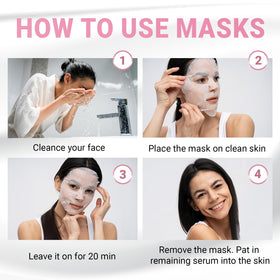 VIABEAUTY Collagen Face Mask with a fresh floral background