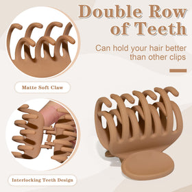 Viabty Small Double Row Teeth Hair Clip in stylish design close-up