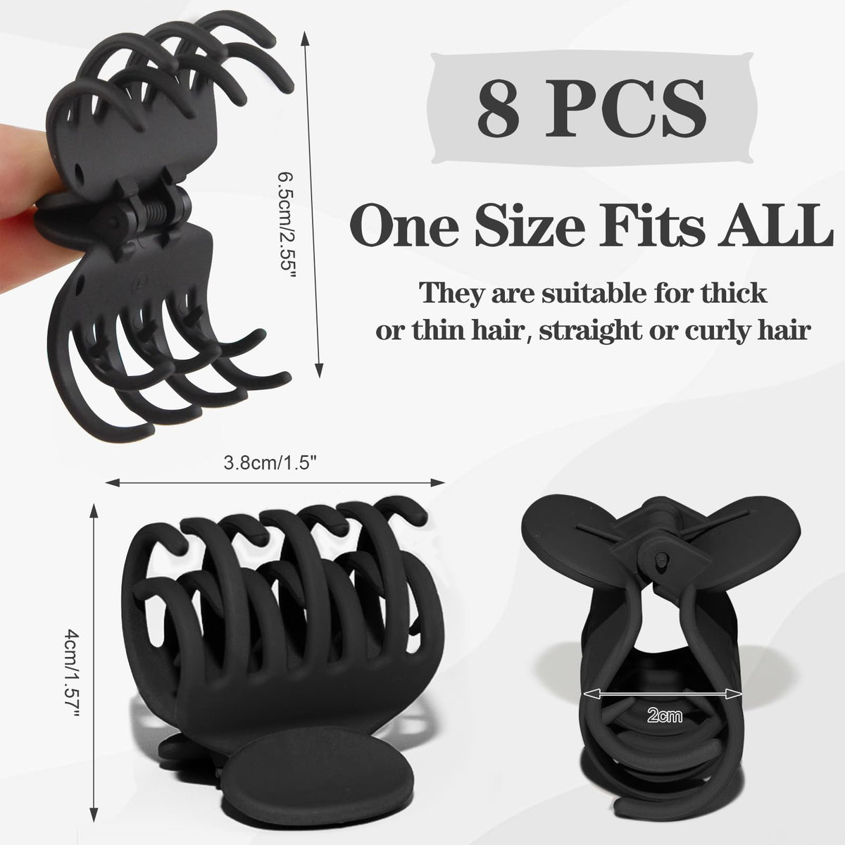Viabty small hair claw clips in a stylish gift box
