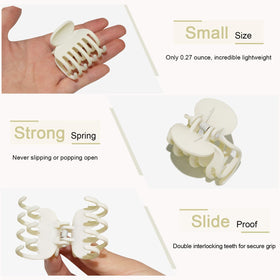 Viabty small hair claw clips in use for a half-up hairstyle