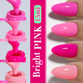 Vibrant nail art created with Double Rhythm gel polish